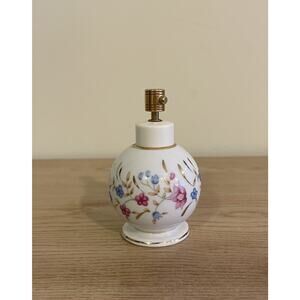 VTG 3.25” I W Rice Porcelain Hand Painted Floral Perfume Atomizer Bottle READ